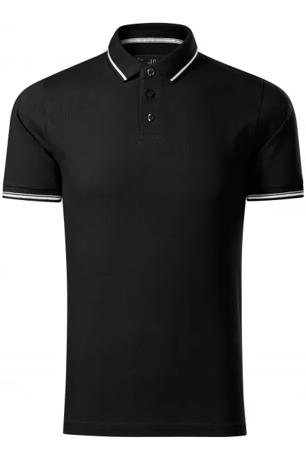 Polo uomo a contrasto - nero, 2XL