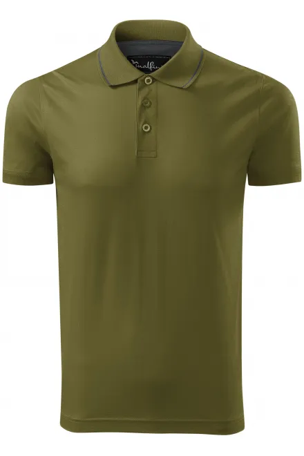 Polo uomo elegante mercerizzata - avocado, XL