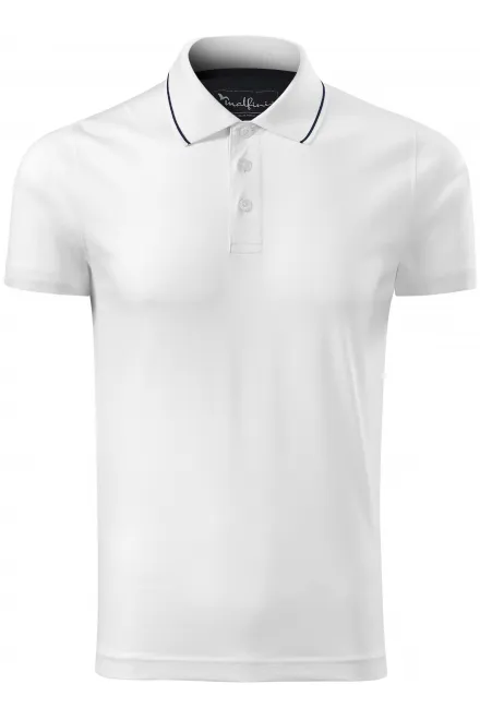 Polo uomo elegante mercerizzata - bianco, XL