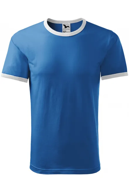 T-shirt a contrasto unisex - azzurro, S