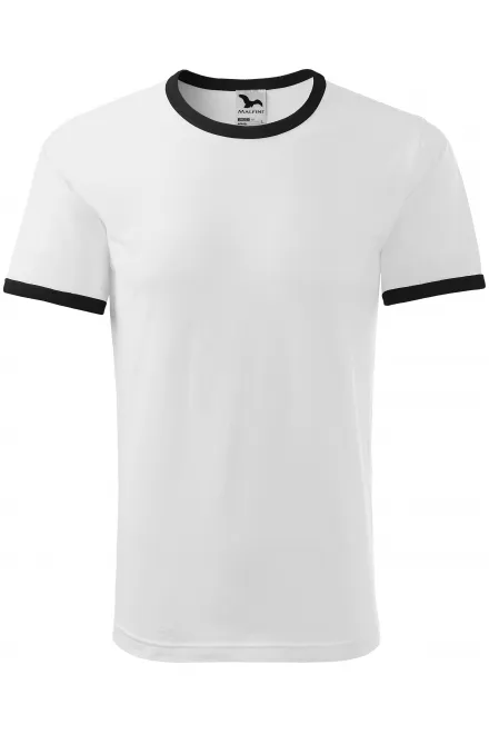 T-shirt a contrasto unisex - bianco, S