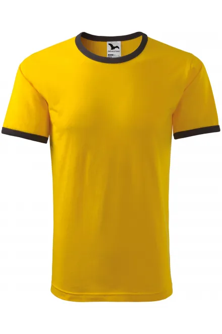 T-shirt a contrasto unisex - giallo, S