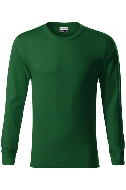 T-shirt a maniche lunghe da uomo resistente - verde bottiglia, M
