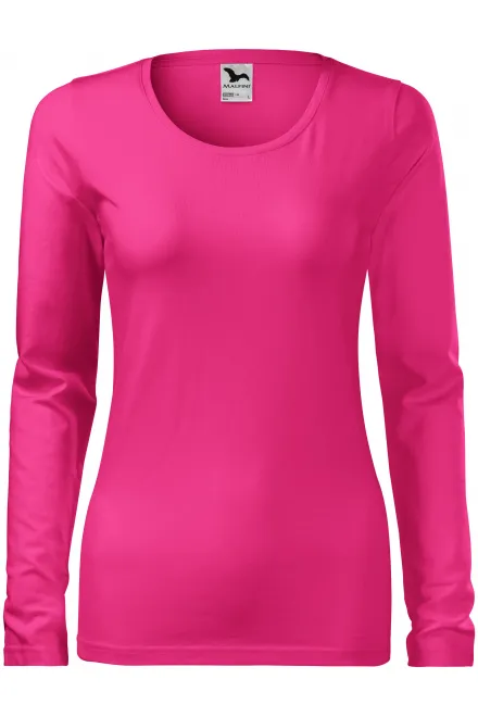 Maglietta Donna Beluring A Maniche Lunghe, Scollo A V Incrociato, In Viola, Taglia M, Morbida Viscose Ed Elastan