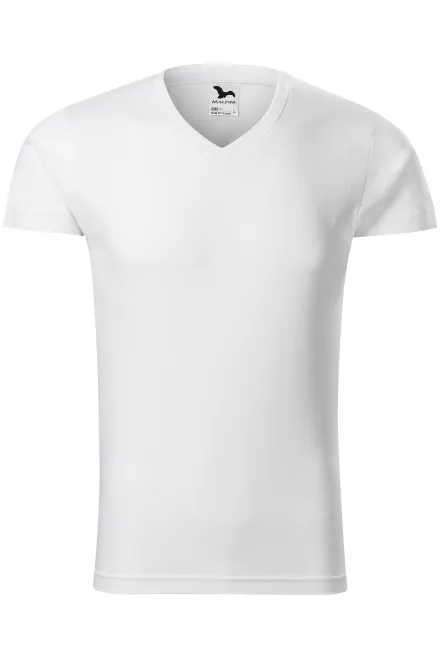 T-shirt attillata da uomo - bianco, S