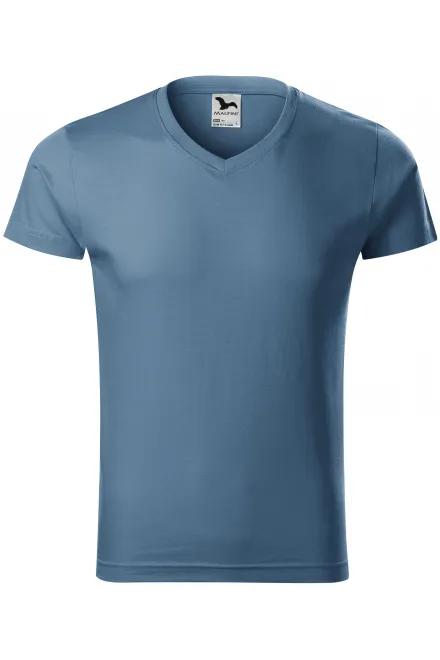 T-shirt attillata da uomo - denim, S