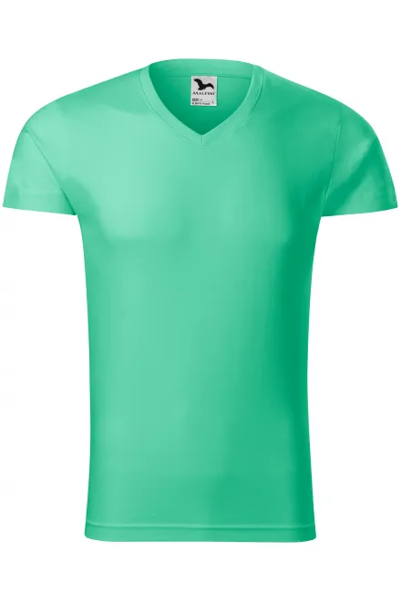 T-shirt attillata da uomo - menta, S