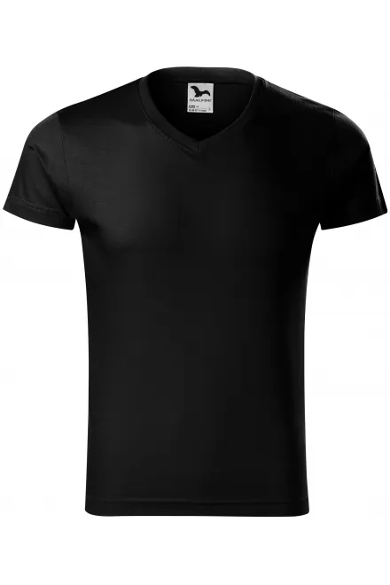 T-shirt attillata da uomo - nero, S