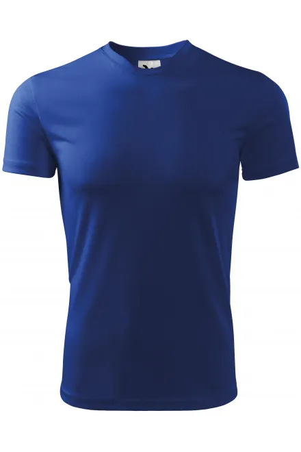 T-shirt con scollo asimmetrico - blu reale, S
