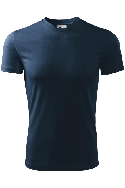 T-shirt con scollo asimmetrico - blu scuro, S