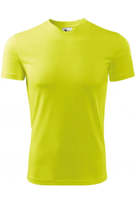 T-shirt con scollo asimmetrico - giallo neon, S