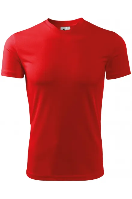 T-shirt con scollo asimmetrico - rosso, S