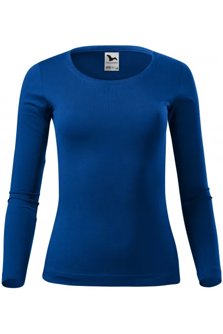 T-shirt da donna a maniche lunghe - blu reale, XS