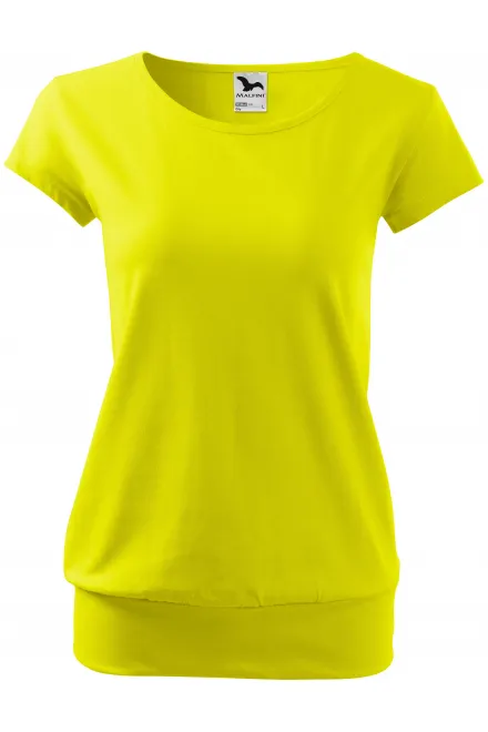 T-shirt da donna alla moda - limone giallo, S