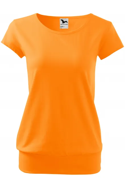 T-shirt da donna alla moda - mandarino, S