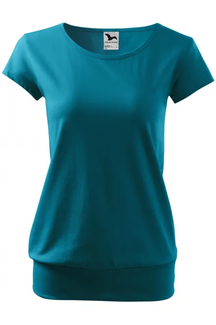T-shirt da donna alla moda - turchese scuro, S