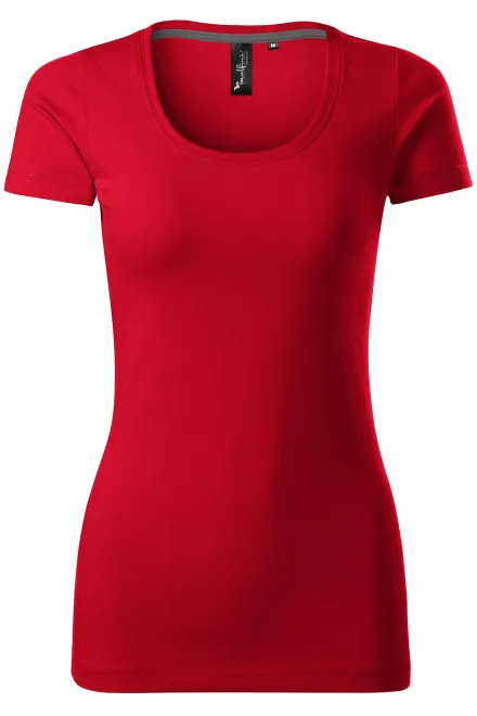 T-shirt da donna con cuciture decorative - formula red, XS