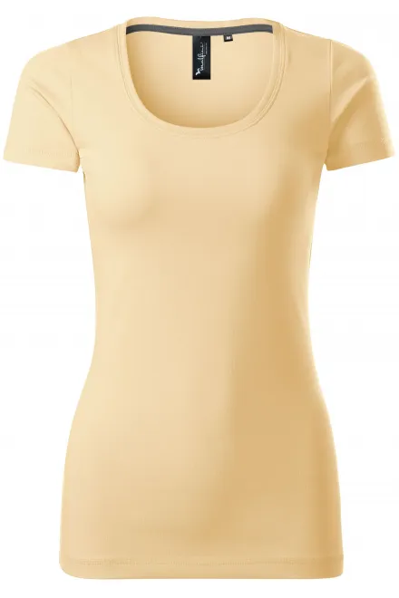 T-shirt da donna con cuciture decorative - vaniglia, XS