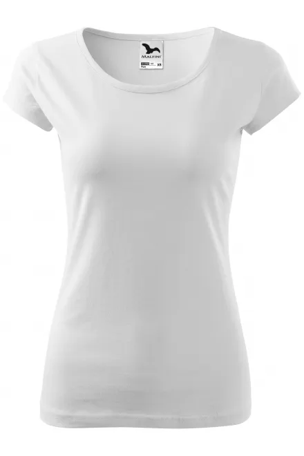 T-shirt da donna con maniche molto corte - bianco, XS