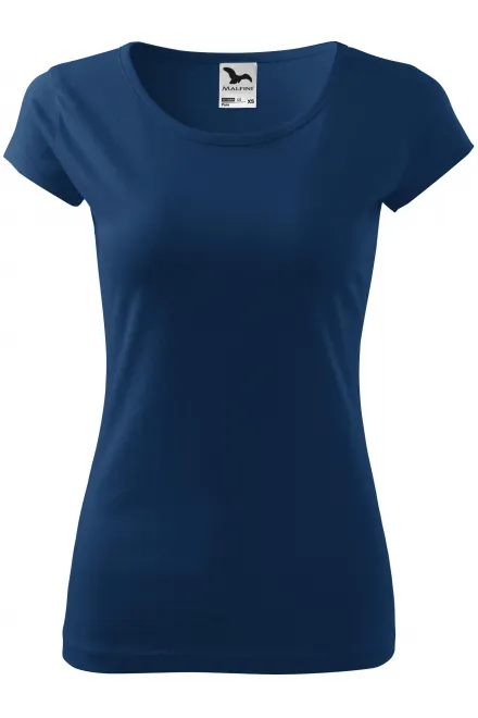 T-shirt da donna con maniche molto corte - blu notte, XS
