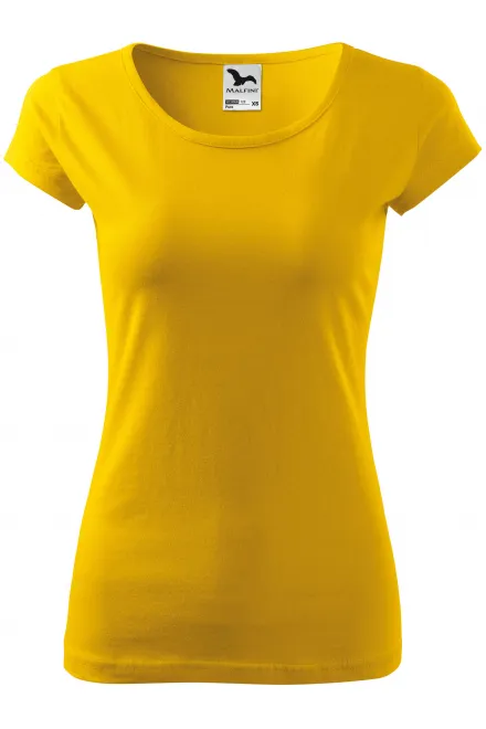 T-shirt da donna con maniche molto corte - giallo, XS