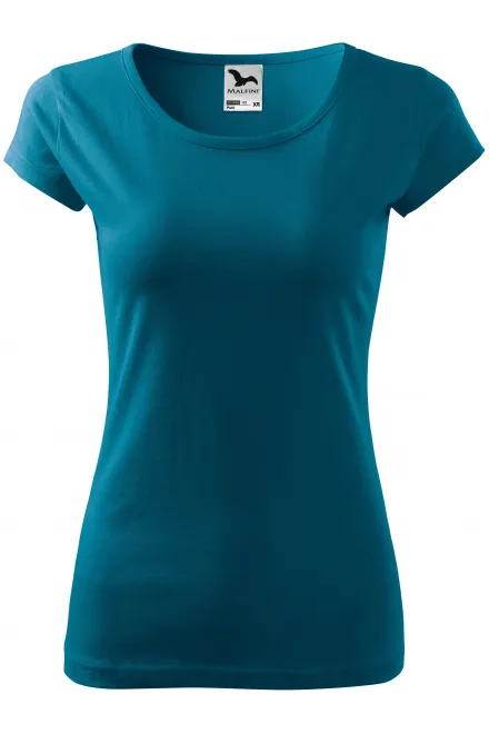 T-shirt da donna con maniche molto corte - petrol blue, XS