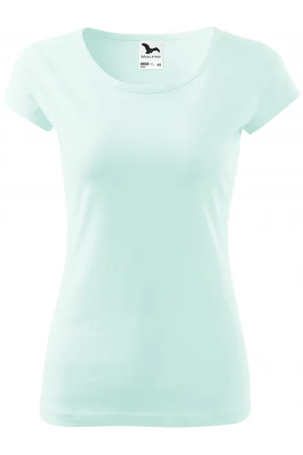 T-shirt da donna con maniche molto corte - verde ghiaccio, XS