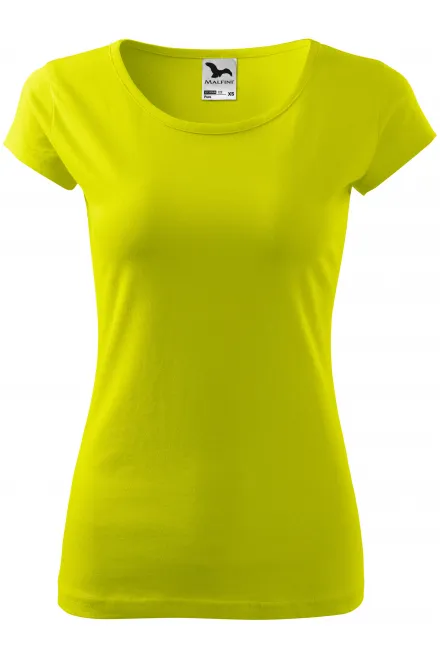 T-shirt da donna con maniche molto corte - verde lime, XS