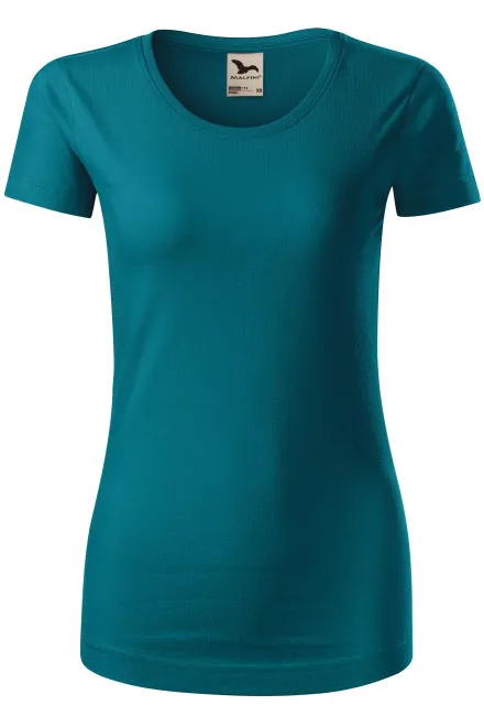T-shirt da donna in cotone biologico - petrol blue, L