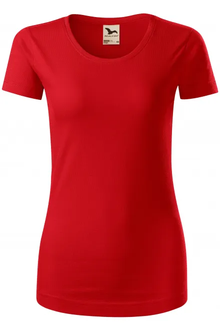 T-shirt da donna in cotone biologico - rosso, L