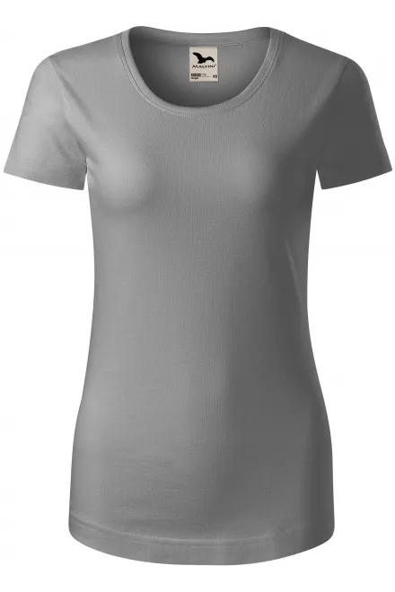 T-shirt da donna in cotone biologico - vecchio argento, L