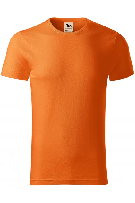 T-shirt da uomo, cotone organico testurizzato - arancia, L