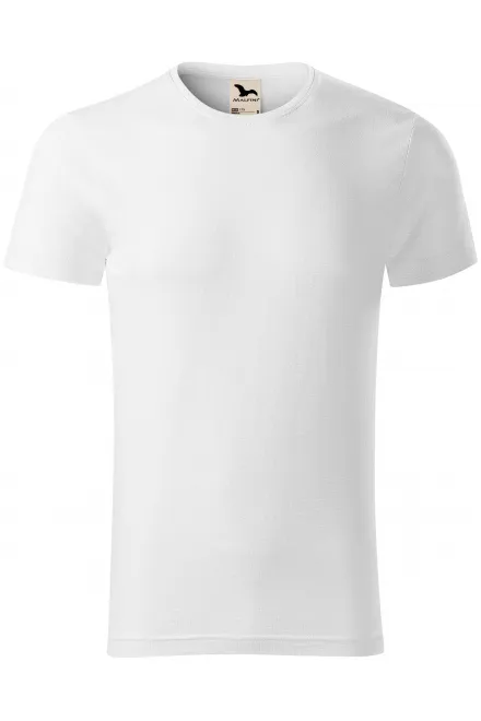 T-shirt da uomo, cotone organico testurizzato - bianco, L