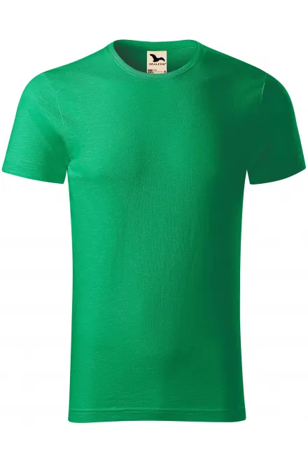 T-shirt da uomo, cotone organico testurizzato - erba verde, L