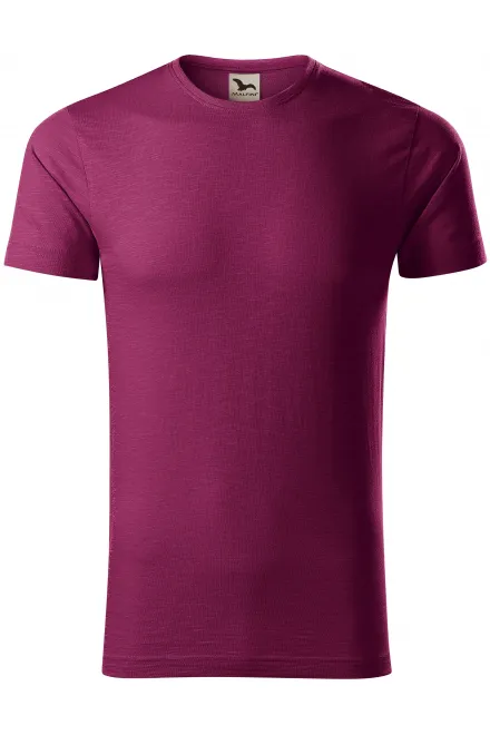 T-shirt da uomo, cotone organico testurizzato - fucsia, L