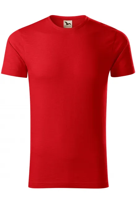 T-shirt da uomo, cotone organico testurizzato - rosso, L