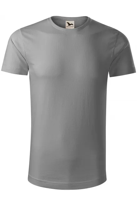 T-shirt da uomo in cotone biologico - vecchio argento, M