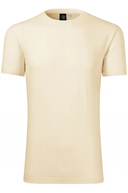 T-shirt da uomo in lana Merino - mandorla, 3XL