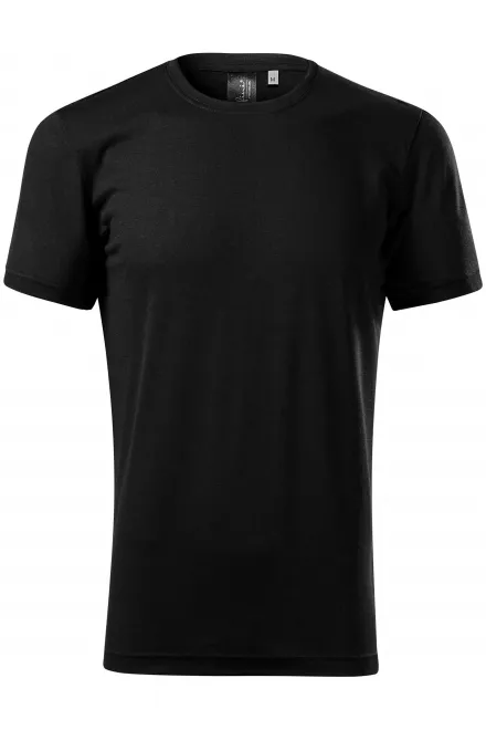 T-shirt da uomo in lana Merino - nero, 3XL