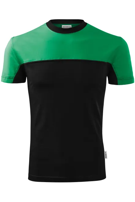 T-shirt in cotone bicolore - erba verde, M