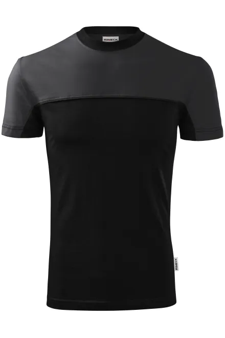 T-shirt in cotone bicolore - grigio ebano, M
