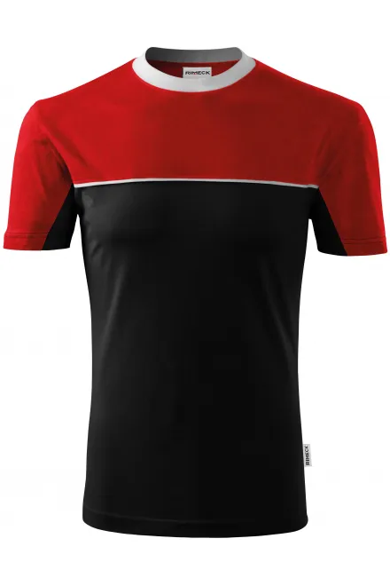 T-shirt in cotone bicolore - nero, M