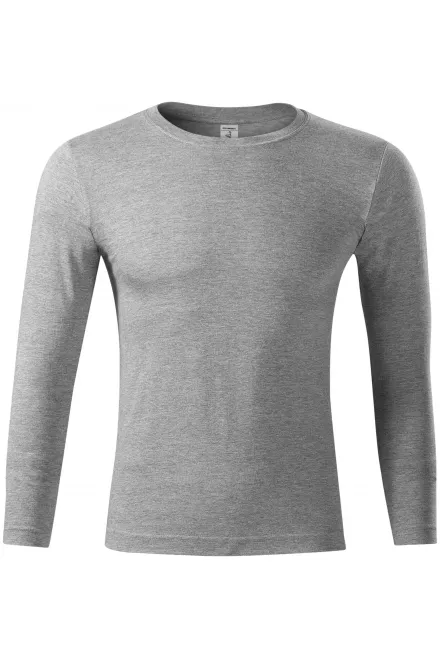 T-shirt leggera con maniche lunghe - marmo grigio scuro, XS