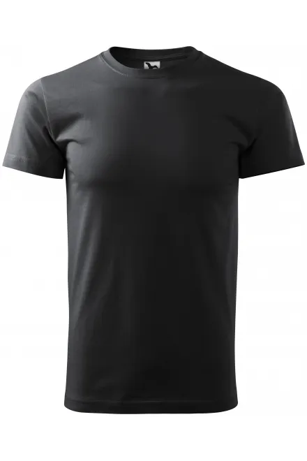 T-shirt semplice da uomo - grigio ebano, XS