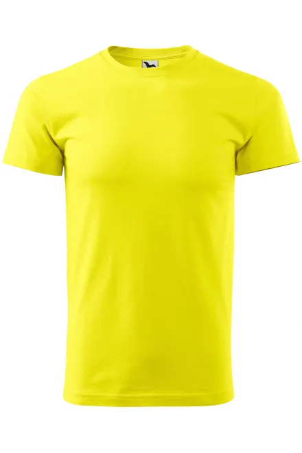 T-shirt semplice da uomo - limone giallo, XS