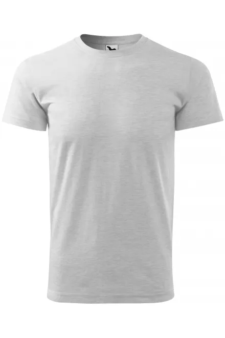 T-shirt semplice da uomo - marmo grigio chiaro, XS