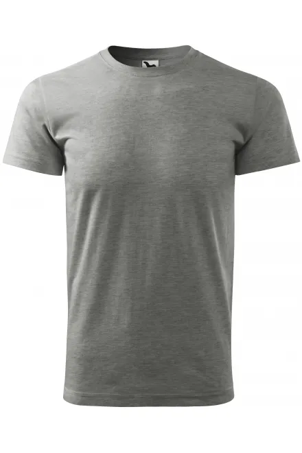 T-shirt semplice da uomo - marmo grigio scuro, XS