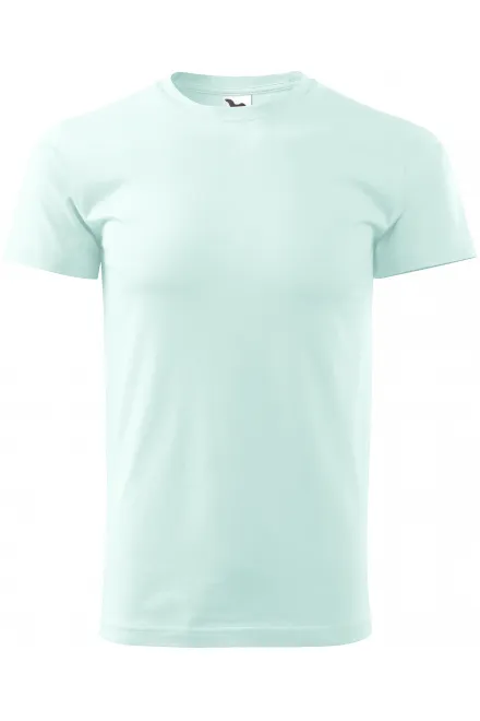 T-shirt semplice da uomo - verde ghiaccio, XS