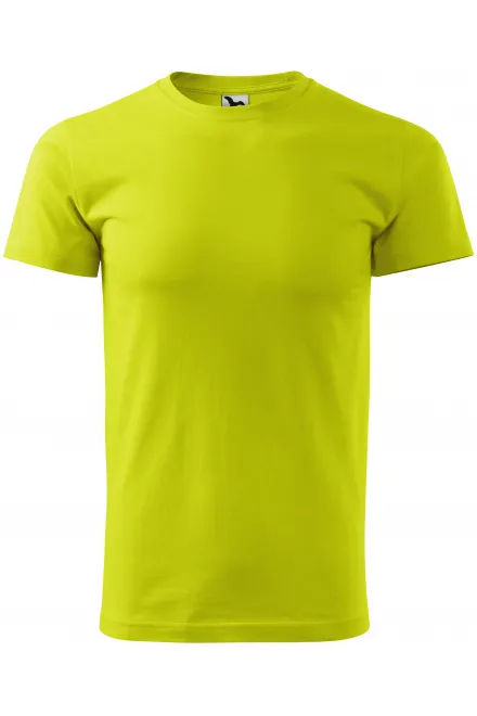 T-shirt semplice da uomo - verde lime, XS