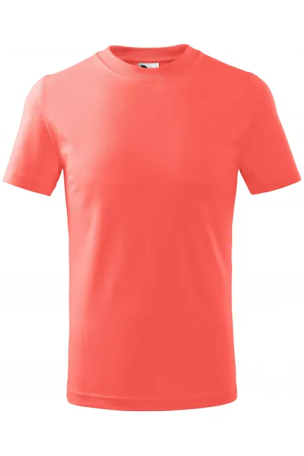 T-shirt semplice per bambini - corallo, 128 cm / 12 anni
